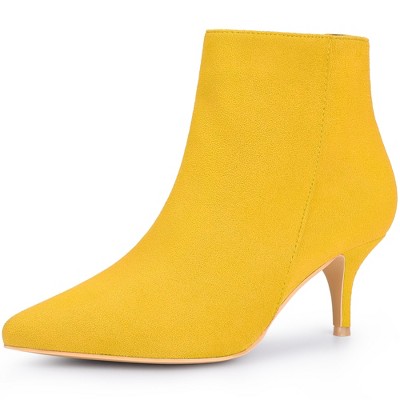 Perphy Women's Elegant Pointed Toe Side Zip Stiletto Heels Ankle Booties