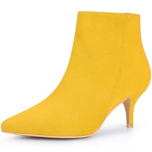 Perphy Women's Elegant Pointed Toe Side Zip Stiletto Heels Ankle Booties - 1 of 4