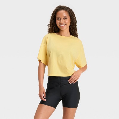 Women's Boxy Cropped Short Sleeve Top - JoyLab™