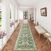 Washable Farmhouse Floral Print Living Room Rugs, Soft Butterfly Print Ultra Thin Bedroom Carpet, Non Slip Textured Dining Room Rugs - 3 of 4