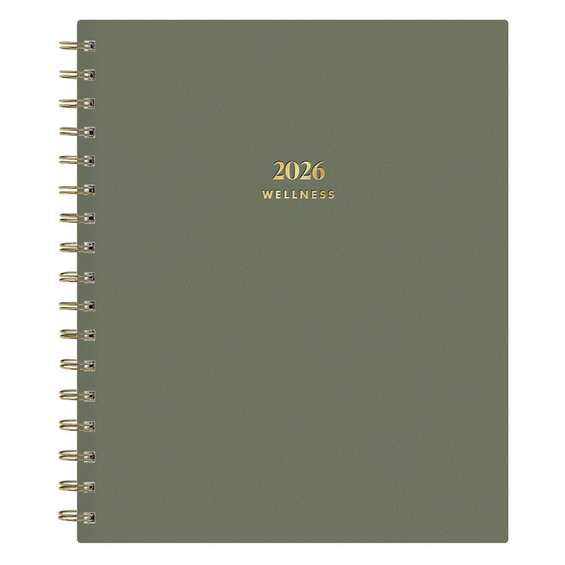 The Everygirl 7"x9" Wellness Planning Calendar Olive RY 2026 Weekly/Monthly Safety Wirebound