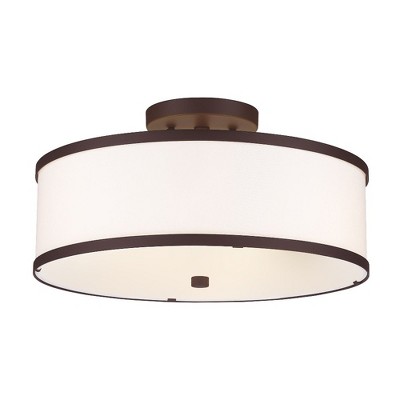 Livex Lighting Park Ridge 3 - Light Semi-Flush Mount in  Bronze