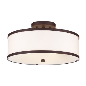 Livex Lighting Park Ridge 3 - Light Semi-Flush Mount in  Bronze - 1 of 4