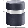 Meridian Furniture,Hailey Velvet Ottoman/Stool - 3 of 4