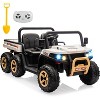 Coucheta 24V 2-Seater Ride On Dump Truck with Parent Remote Control, 4WD Electric Toy Car with Dump Bed, Bluetooth Music - 2 of 4