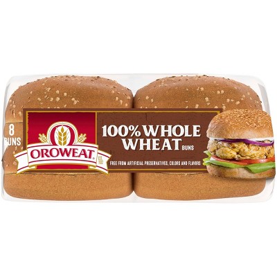 Oroweat 100%Whole Wheat Hamburger Buns - 16oz