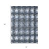 Navy Blue And Ivory Geometric Washable Indoor Outdoor Area Rug - 2 of 4