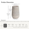LuxenHome 27" H Concrete Tall Planter Large Outdoor Indoor Decorative Plant Pot Distressed Wood Pattern Planter Pot for Home Garden Patio Brown - 3 of 4