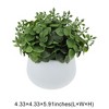 Unique Bargains Artificial Plants Eucalyptus Plant in White Pot Plastic Green 1 Pc - 3 of 4