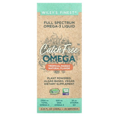 Wiley's Finest CatchFree Omega, Tropical Mango,  4.23 fl oz (125 ml)