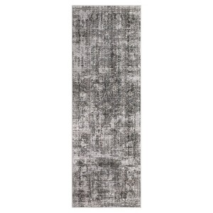 Vintage Distressed Floral Print Area Rugs for Living Room Bedroom, Washable Soft Retro Accent Floor Carpet, Non Slip Throw Mat - 1 of 4