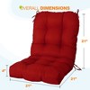 EAGLE PEAK Tufted Outdoor/Indoor Seat/Back Chair Cushions, Set of 2, 42'' x 21'' - 3 of 4