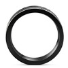 Pompeii3 Men's Black Tungsten Lasered World 8mm Flat Ring Wedding Band - 3 of 4