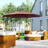 Outsunny 10' Cantilever Hanging Tilt Offset Patio Umbrella with UV & Water Fighting Material and Cross Base (Weight Not Included) - 3 of 4