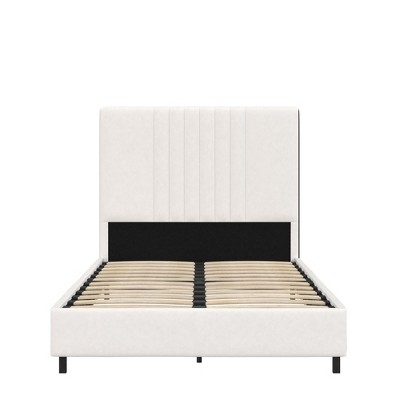 Realrooms Rio Faux Leather Upholstered Platform Bed With Tufted ...