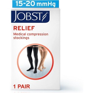 Jobst Men Thigh High Socks Compression 15-20 XL Black - 1 of 4