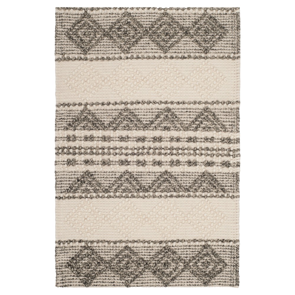 Fair Isle Design Tufted Accent Rug Gray/Ivory