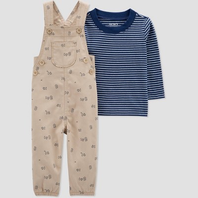 Image of Carter's Just One You® Baby Boys' Safari T-Shirt & Bottom Set - Brown 6M