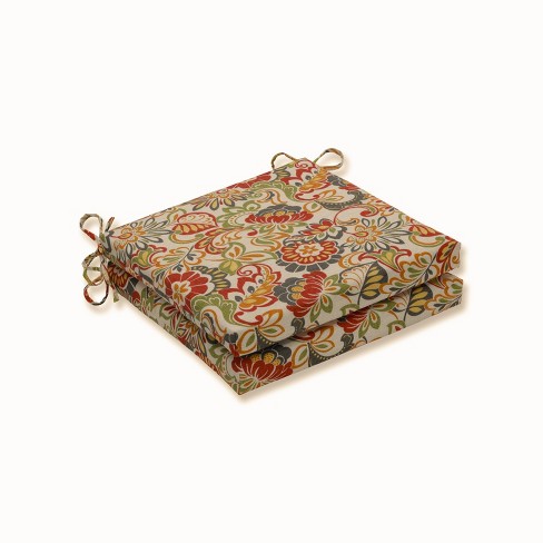 Zoe Mallard 2pc Indoor/Outdoor Squared Corners Seat Cushion - Pillow Perfect - image 1 of 4