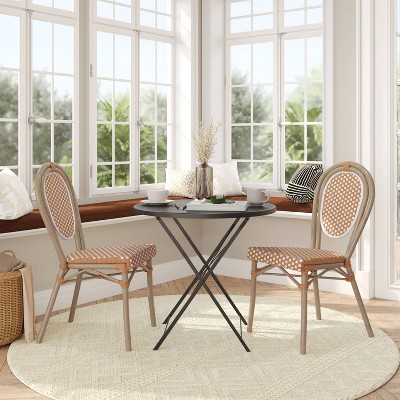 Alamont 2pk Commercial Thonet Stacking Chairs