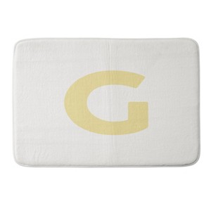 Deny Designs April Lane Art Block Monogram Memory Foam Bath Mat - 1 of 4