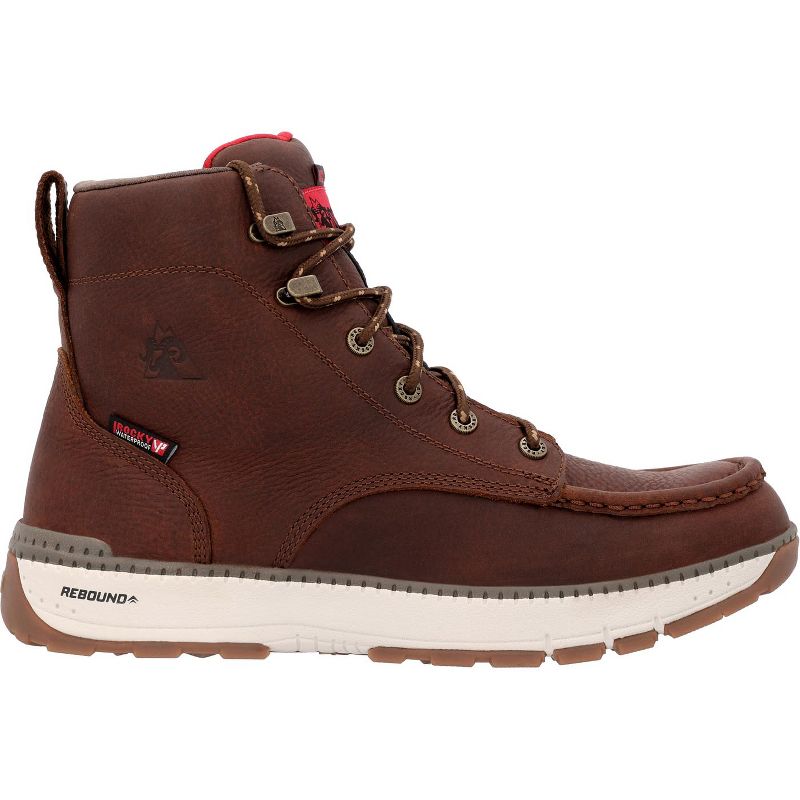 Rocky Rebound Wedge Waterproof Work Boot, Tobacco, Size 7(M)