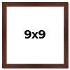 PosterPalooza | Square Classic Modern Brown Picture Frame - UV Acrylic, Foam Board Backing, Hanging Hardware - 2 of 4