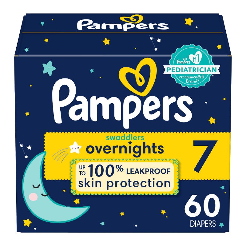 Pampers Swaddlers Overnight Diapers - (Select Size and Count), 1 of 15