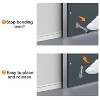 Attop Kickdown Door Stopper - 2-Pack Heavy Duty Door Stops, Non-Slip Rubber, Door Brackets, for Bottom of Doors (4 inch, Silver) - 2 of 4