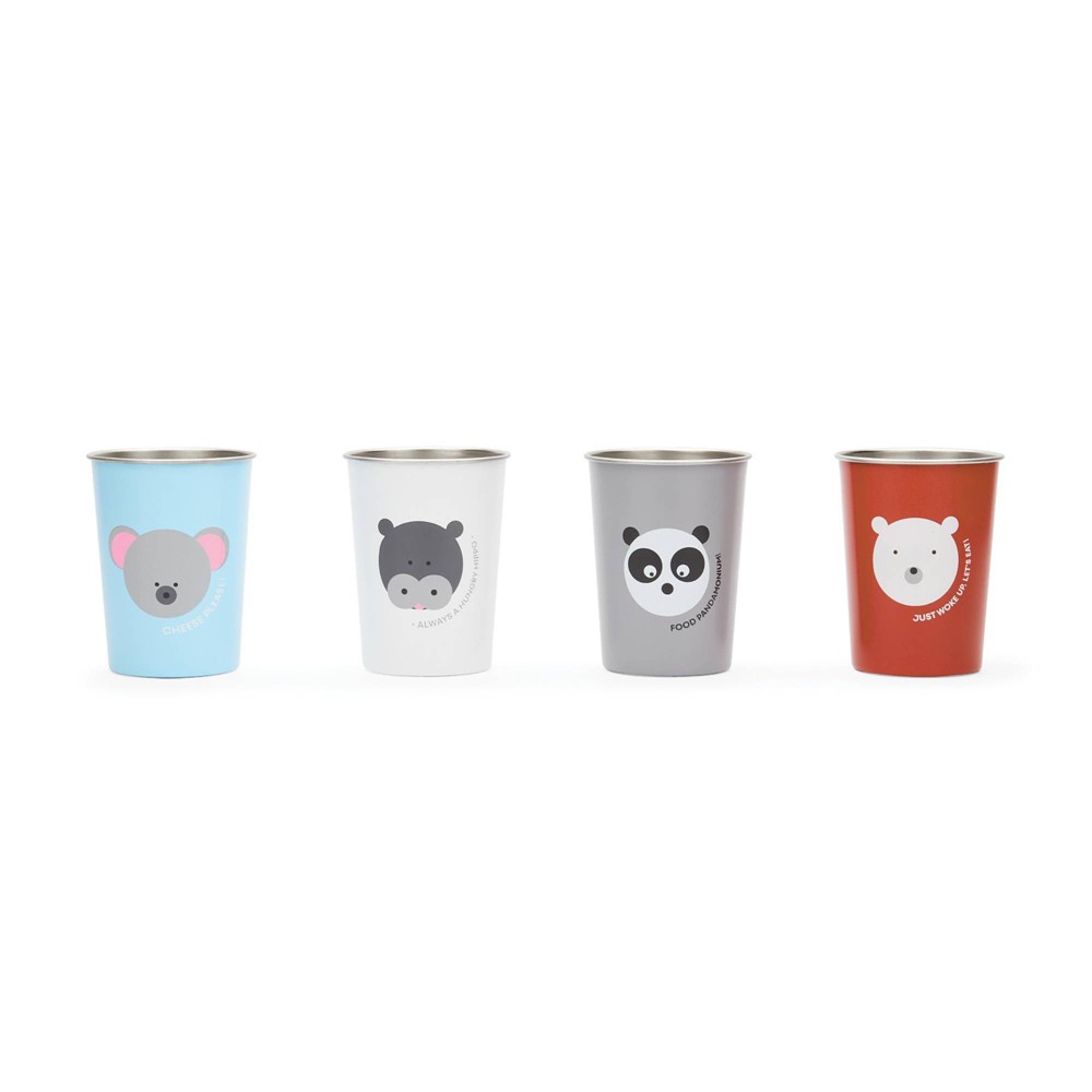 Photos - Glass Red Rover 10oz 4pk Stainless Steel Kids Animal Tumbler Cups