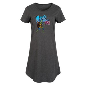 Women's - Teenage Mutant Ninja Turtles - Leonardo AKA Leo Graphic T-shirt Dress - 1 of 4