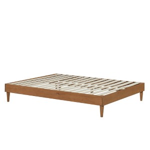Queen Cannery Bridge Platform Bed Sindoori Mango - Sauder: Midcentury Style, No Box Spring Required - 1 of 4