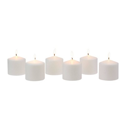 Palm Essence White Paraffin Wax 6-Pack Pillar Candles