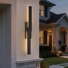 LamQee Black Modern Outdoor Wall Light Exterior Lighting Fixtures, Contemporary LED Outdoor Sconces Wall Lighting - 4 of 4