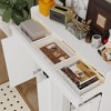 FUFU&GAGA White Multifunctional Shoe Cabinet with Adjustable Shelves and 3 - Mode Lighting - 2 of 4