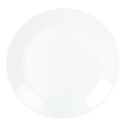 White Round Glass Dinnerware Set for 6