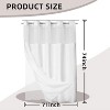 LunaLulinlk No Hook Slub Textured White Shower Curtain - 2 of 4