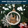Joyfy 6pcs Christmas Ornaments, Wooden Hanging Reindeer Christmas Tree Ornaments, Cute Christmas Tree Decorations - 3 of 4