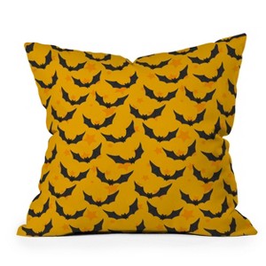 16"x16" Avenie Halloween Bats Square Throw Pillow - Deny Designs - 1 of 4