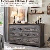 SinCiDo Farmhouse 54"W Dressing Table w/ 6 Drawers,Thick Plate Design,Large Drawer Cabinet/Wardrobe,Bedroom,Living Room & Corridor - 2 of 4