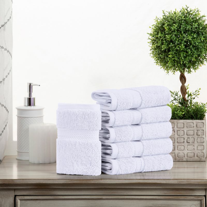 Premium Cotton 800 GSM Heavyweight Plush Luxury 6 Piece Face Towel/ Washcloth Set by Blue Nile Mills, 3 of 10
