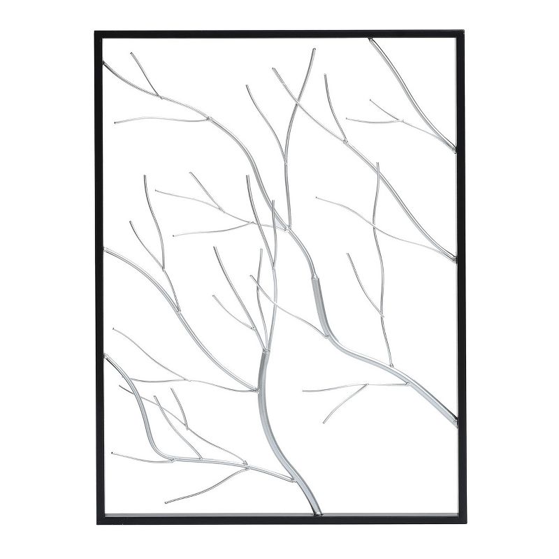 LuxenHome Set of 2 Gold & Silver Tree Branches Wall Decor Panels Multicolored, 5 of 10