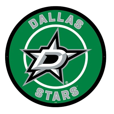 Evergreen Ultra-Thin Edgelight LED Wall Decor, Round, Dallas Stars- 23 x 23 Inches Made In USA