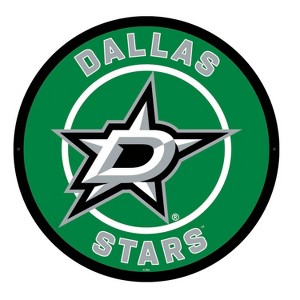 Evergreen Ultra-Thin Edgelight LED Wall Decor, Round, Dallas Stars- 23 x 23 Inches Made In USA - 1 of 4