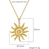 Clotth Sun Necklace for Women Vintage Bohemian Spiral Sun Pendant Necklace Unique Gold Statement Sun Necklace Boho Style Jewelry - 3 of 4