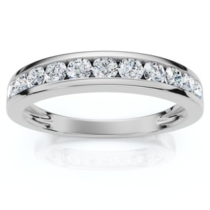 Pompeii3 1/2Ct Diamond Wedding Ring Channel Set 14k Gold or Platinum Lab Created EF/VS - 1 of 4