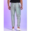 INSPIRE CHIC Men's Drawstring Waist Disco Shiny Metallic Pants - 3 of 4