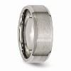 Black Bow Jewelry Titanium Beveled Edge 8mm Brushed Comfort Fit Band - 4 of 4