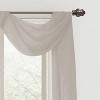 Celine Sheer 55 x 216 in. Sheer Curtain Scarf Valance Silver - 2 of 3