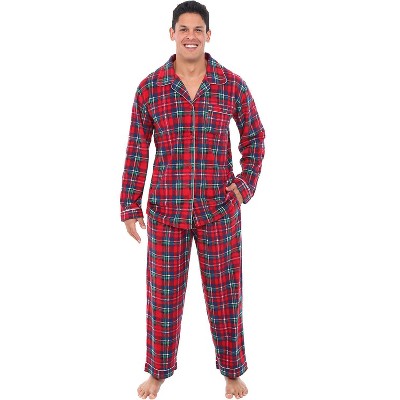 Men's Soft Plush Fleece Pajama Lounge Set, Warm Long Sleeve Shirt And  Pants, Pj : Target